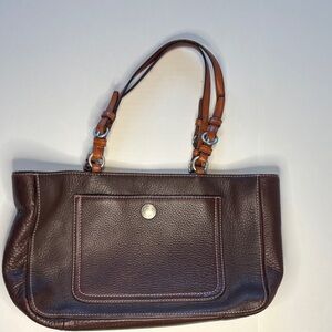 Coach Dark Brown Leather Shoulder Bag